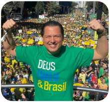 Major Vitor Santos em manifestação de 7 de Setembro