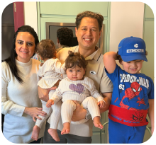 Major Vitor Santos com sua família