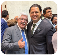 Major Vitor Santos com José Tadeu Candelária